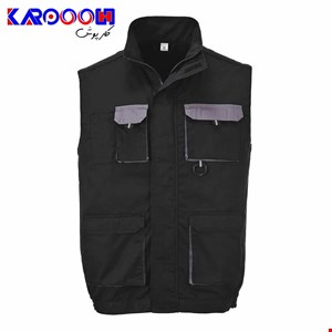 جلیقه کار کتان طرح مهندسی مدل 4 جیب