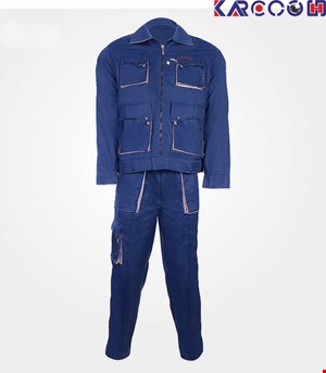 لباس کار طرح بست ورک سرمه ای _ استخانی سایز L (تولید کننده لباس کار در تهران)