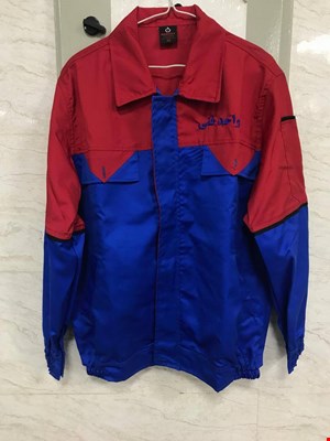 لباس کار طرح مهندسی بهران مشکی-طوسی با مغزی سبز