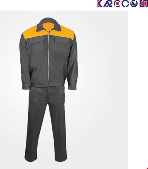 لباس کار طرح ایران خودرو طوسی _ زرد سایز XXL (تولید کننده لباس کار در تهران)