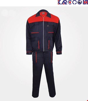 لباس کار طرح ایران خودرو سرمه ای _ قرمز سایز XXL(تولید کننده لباس کار در تهران)