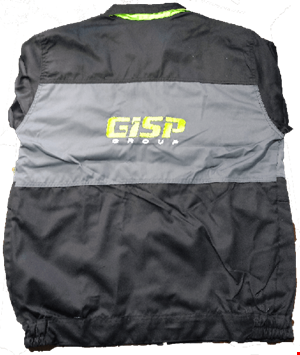 لباس کار طرح مهندسی بهران مشکی-طوسی با مغزی سبز