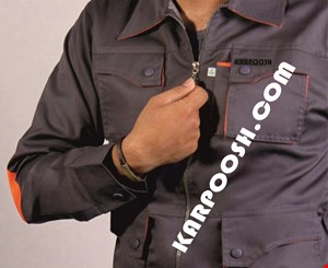 کاپشن شلوار ست ورک (طوسی نارنجی)