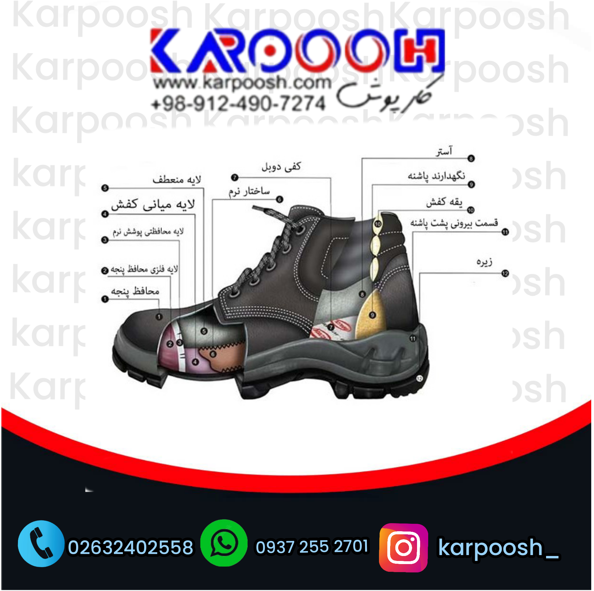 انواع کفش ایمنی 