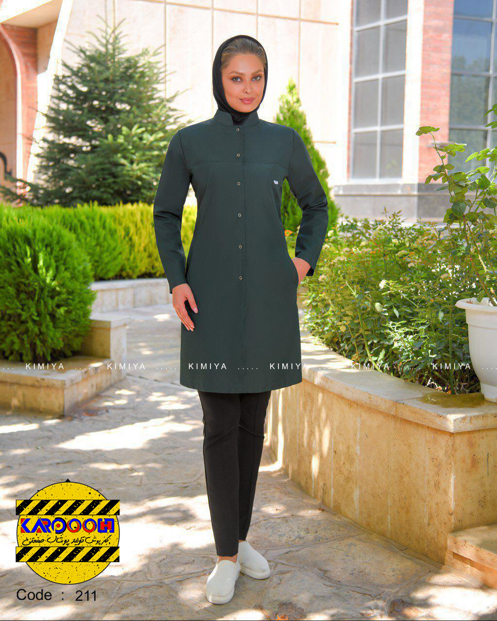 لباس کار زنانه در اندازه و طرح های مختلف با رنگ بندی قابل انتخاب نوع جنس و چگونگی دوخت 